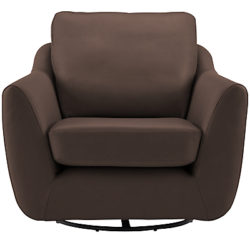 G Plan Vintage The Sixty Seven Leather Swivel Chair Capri Leather Chocolate